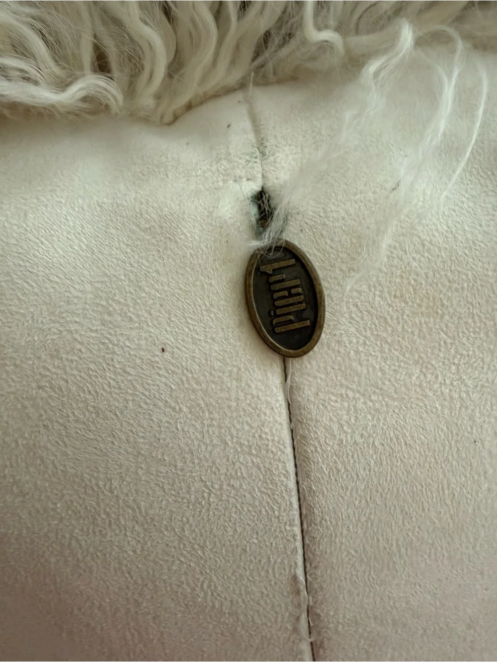 Pier 1 Mongolian Lambs Fur Throw Pillow Cover 12.5 X 12.5 Ivory